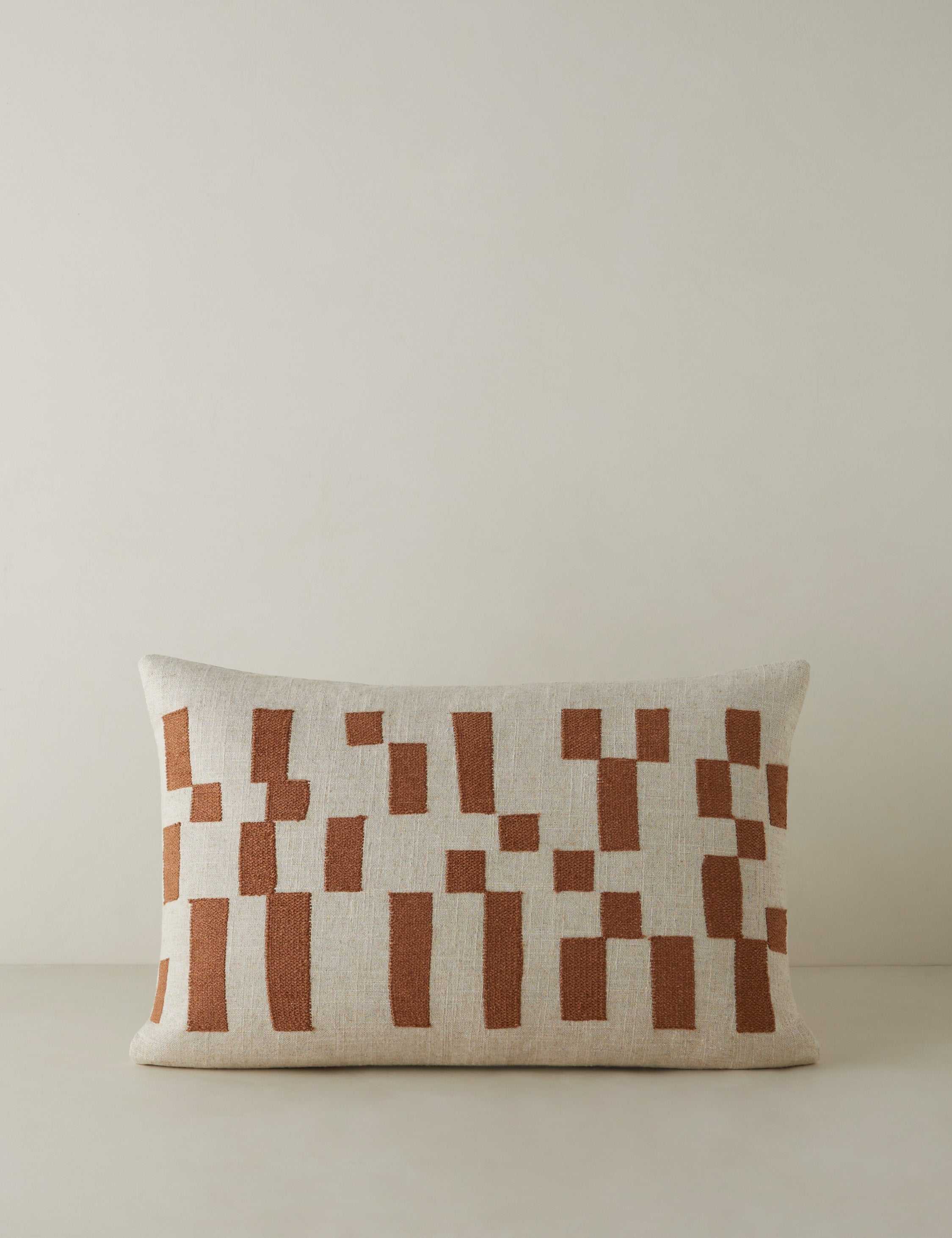 #style::lumbar | Mosaic Linen Lumbar Pillow by Elan Byrd.