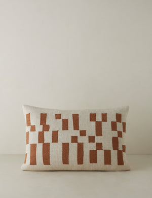 Mosaic Linen Lumbar Pillow by Elan Byrd.
