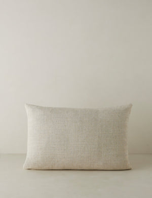 Back of the Mosaic Linen Lumbar Pillow by Elan Byrd.