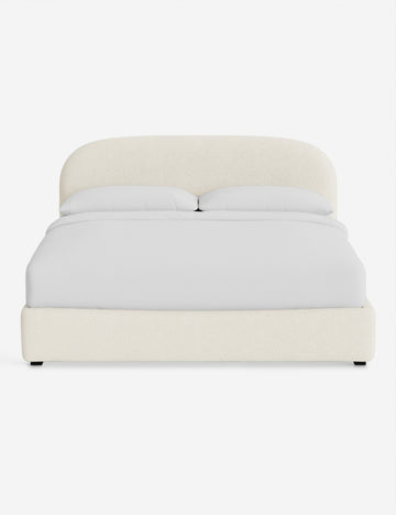 Open Box: Neve Platform Bed, Cotton Luxe Boucle King by Aimee Song