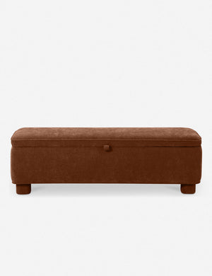 Open Box: Asner Storage Bench, Dark Rust