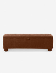 Open Box: Asner Storage Bench, Dark Rust