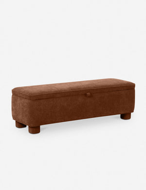 Open Box: Asner Storage Bench, Dark Rust