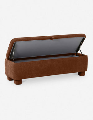 Open Box: Asner Storage Bench, Dark Rust