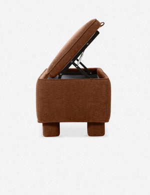 Open Box: Asner Storage Bench, Dark Rust