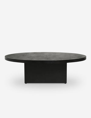 Side of the Pentwater black wooden Round Coffee Table
