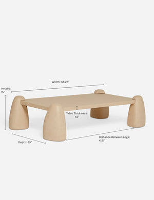 Dimensions on the Quarry Coffee Table