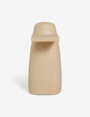 Front view of the Quarry sculptural concrete side table