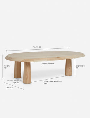 Dimensions on the Rodolfo Coffee Table