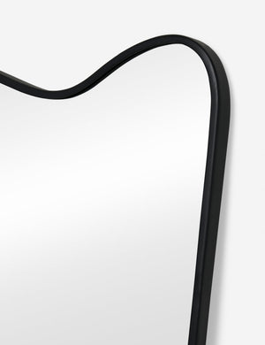 The top corner of the Rook charcoal full length mirror