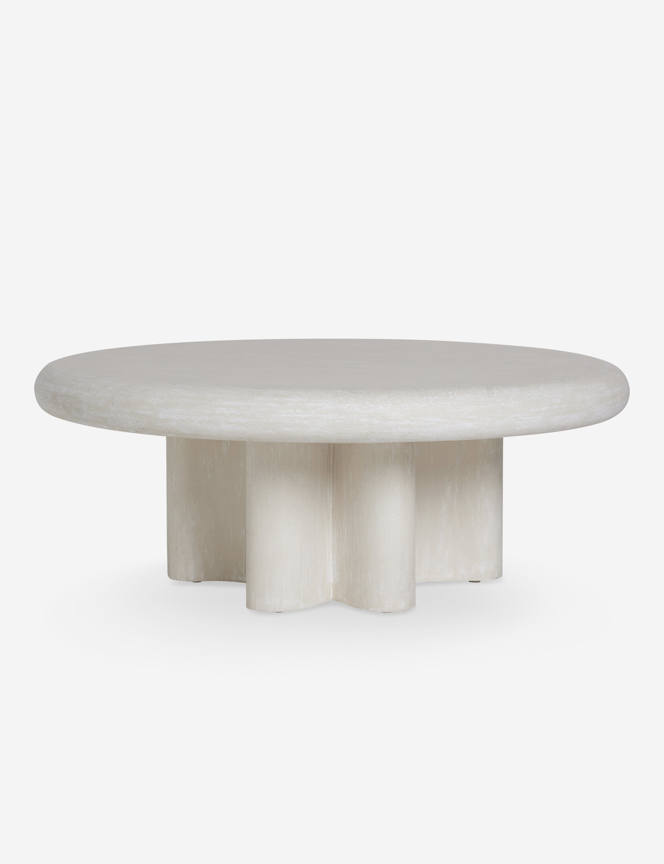 Open Box: Ruiz Indoor / Outdoor Round Coffee Table, Ivory