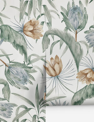 Tropical Wallpaper by Rylee + Cru, Green - Swatch