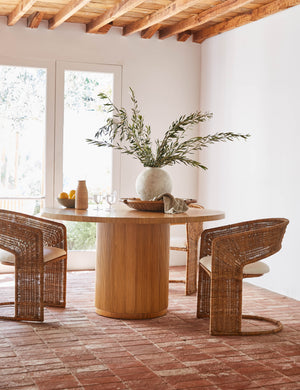 Open Box: Amado Dining Chair, Natural and Linen Weave