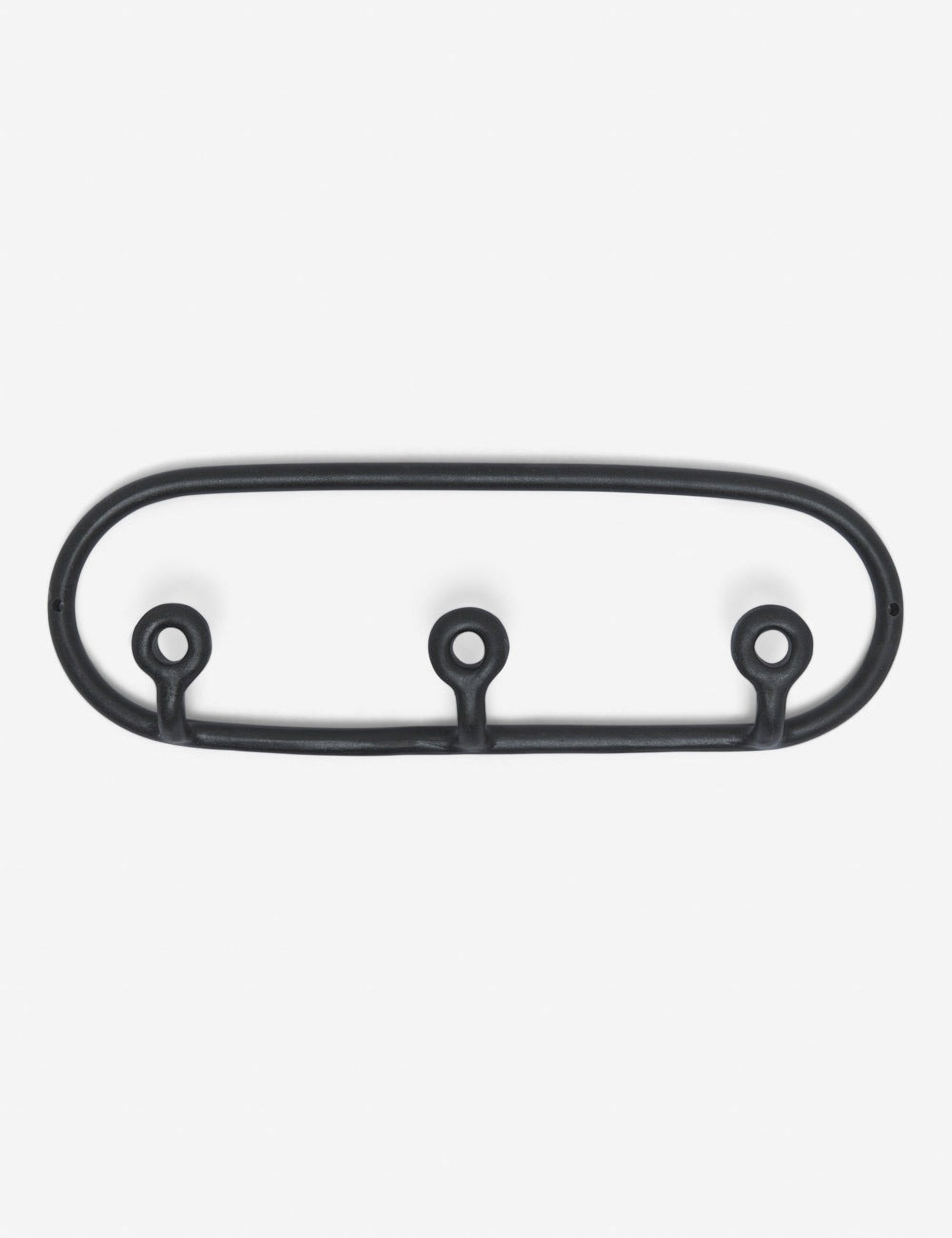 #color::black | Black Trio Stoneware Coat Rack by SIN Ceramics