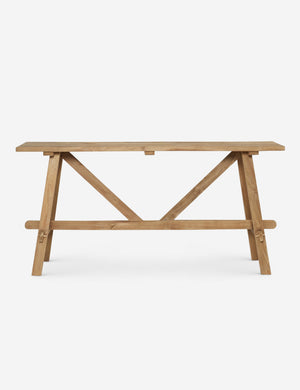 Arlene craftsman-style antiqued teak wood console table