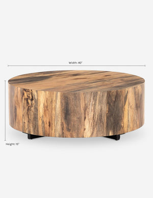 Dimensions on the Boni round coffee table