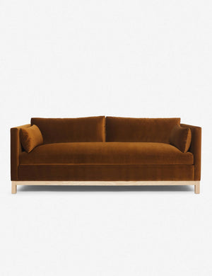Cognac Velvet Hollingworth Sofa by Ginny Macdonald