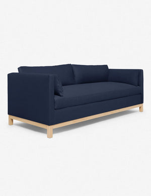Angled view of the Dark Blue Hollingworth Sofa