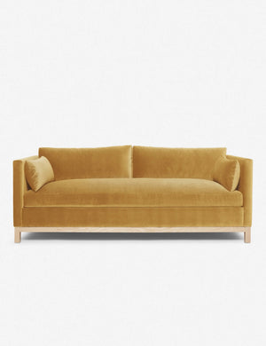 Goldenrod Velvet Hollingworth Sofa by Ginny Macdonald