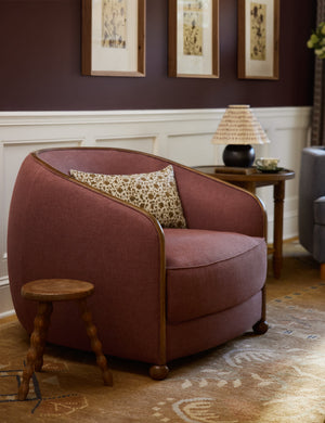 Darwen Accent Chair by Ginny Macdonald : Mulberry Linen Blend