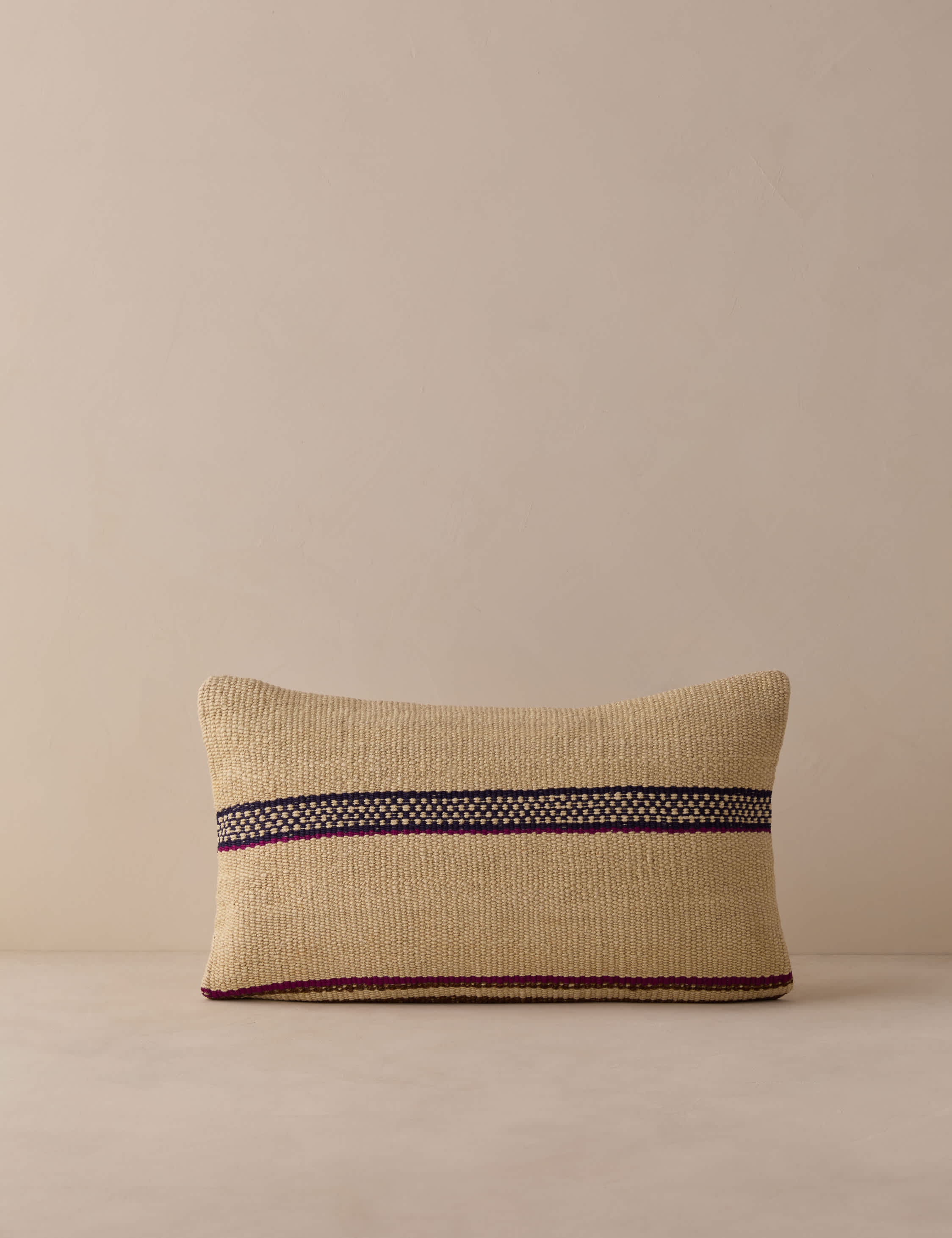 Vintage Lumbar Pillow No. 338, 12" x 20"