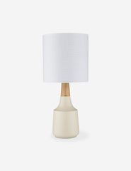 #color::cream | Marcella cream vase-shaped Mini Table Lamp with ceramic base