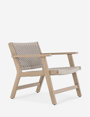Angled view of the Ylva Natural Indoor / Outdoor Accent Chair