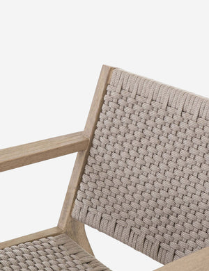 Close up of the Ylva Natural Indoor / Outdoor Accent Chair