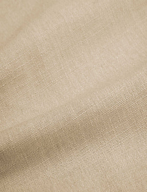 The Natural Linen fabric on the Bailee ottoman