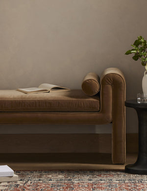 Rowe Bench : Buff Velvet