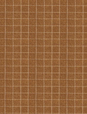 The Cognac Grid fabric on the Nabiha platform bed