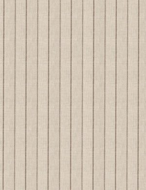 The Natural Stripe fabric on the Nabiha platform bed