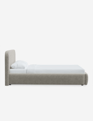 Side of the Nabiha Moonlight Boucle platform bed