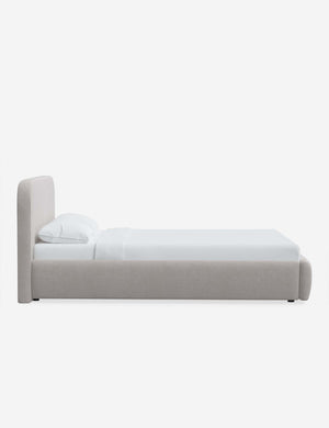 Side of the Nabiha Mineral Velvet platform bed