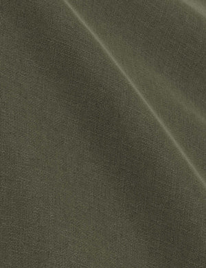 The Sage Linen fabric on the Nabiha platform bed