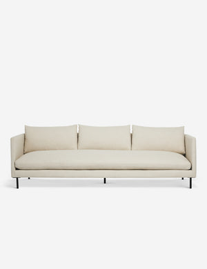 Natural Alaya Sofa with slim arms and metal legs