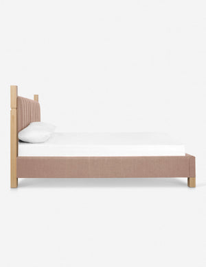 Side of the Ambleside Apricot Linen bed