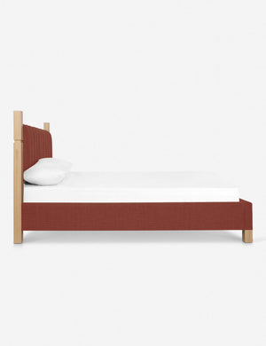 Side of the Ambleside Terracotta Linen bed