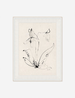 Wood framed Essence II WalV Art by Yuki Osada abstract print under glass.
