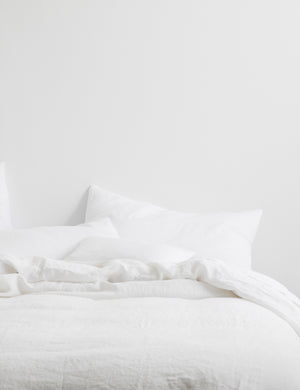 European Flax Linen white Duvet Set by Cultiver