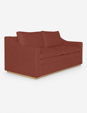 Angled view of the Coniston Terracotta Linen Sleeper Sofa