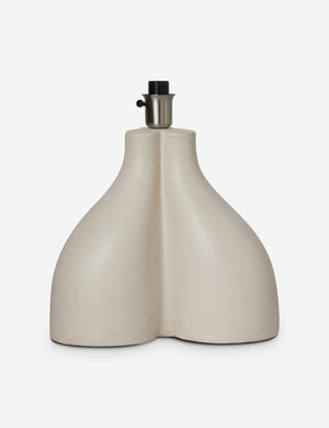 Base of the Gustav woven shade sculptural table lamp.