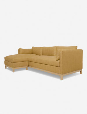 Right angled view of the Hollingworth Camel Linen sectional sofa