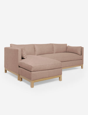 Left angled view of the Hollingworth Apricot Linen sectional sofa