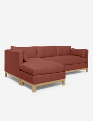 Left angled view of the Hollingworth Terracotta Linen sectional sofa