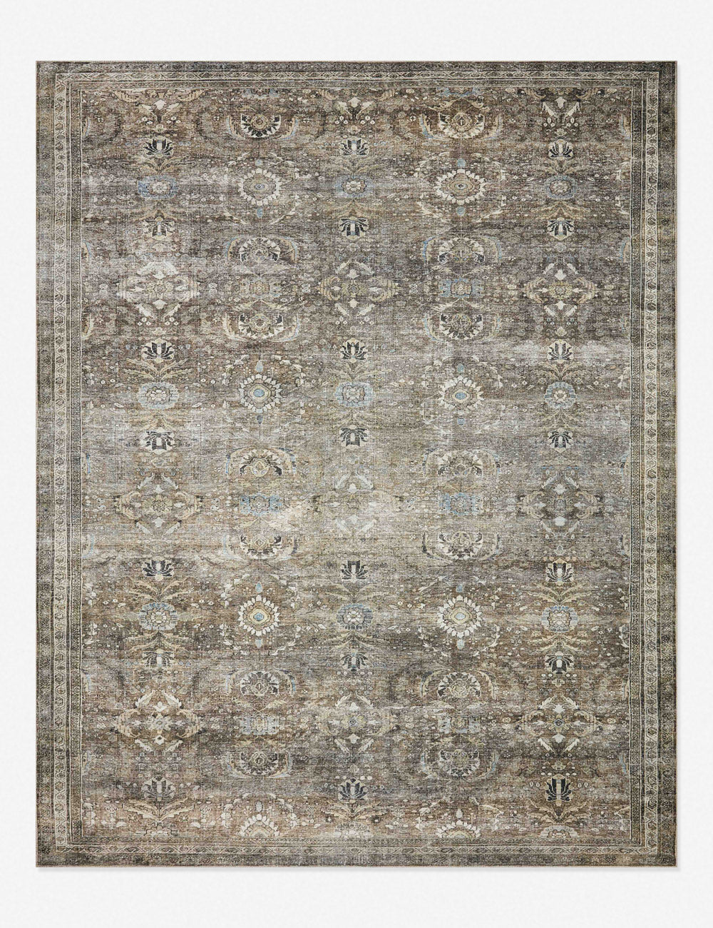 #color::antique-and-moss #size::2--x-5- #size::2-3--x-3-9- #size::2-6--x-7-6- #size::2-6--x-9-6- #size::2-6--x-12- #size::3-6--x-5-6- #size::5--x-7-6- #size::7-6--x-9-6- #size::9--x-12- | Amalia distressed traditional gray and green rug