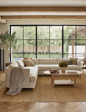 Belmont Corner Sectional Sofa by Ginny Macdonald : Taupe Boucle