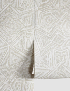 Malou gray geometric Wallpaper by Malene Barnett