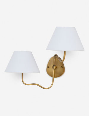 Angled of the Magdalene brass double sconce