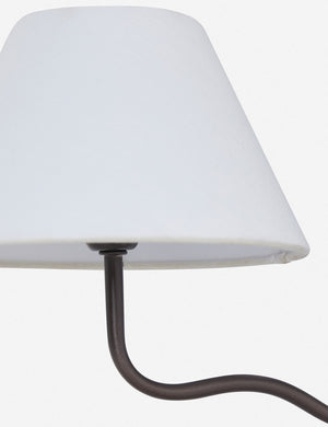 Close up of the Magdalene black double sconce